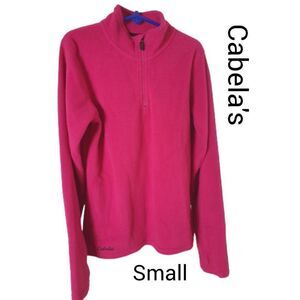 Cabela's Girls Pullover S Quarter Zip Fleece Long Sleeve Outdoor Top Small NWOT